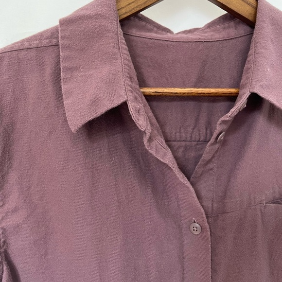 Lululemon Full Day Ahead Flannel Button Up Size 12 - Picture 2 of 15